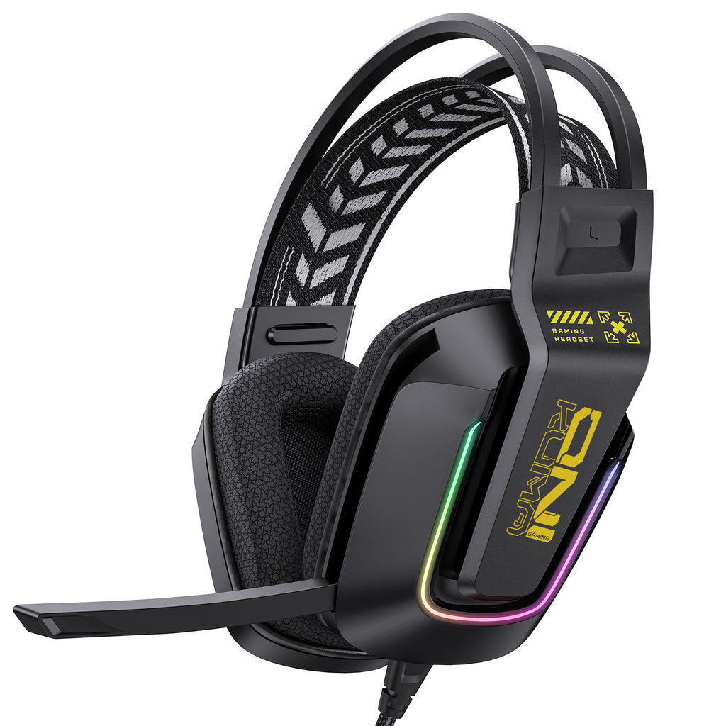 Siivton Wired Gaming Headset with Mic for Xbox, PS4, PS5, PC, Mobile,3.5mm Over-Ear Headphones with Noise-Canceling Microphone, 7.1 Surround Sound Headphone with LED Light, Black