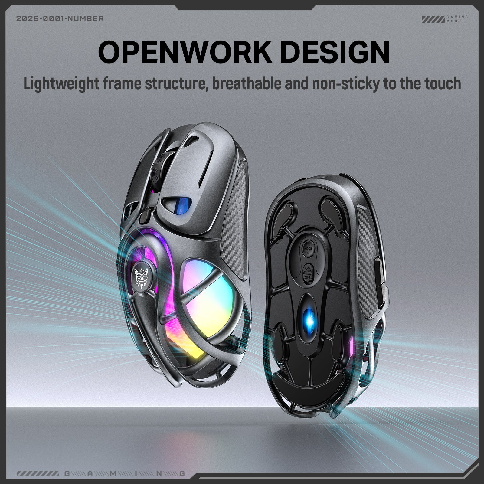 Siivton Wireless Gaming Mouse,2.4GHz and Bluetooth, 12800 DPI, 6 RGB Light Modes, 1000Hz Polling Rate, Compatible with Windows/Mac, Gray