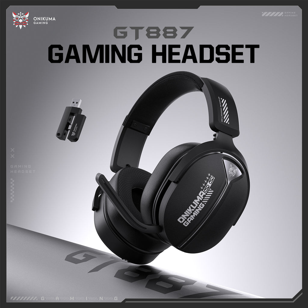 Siivton Wireless Gaming Headset with 60H Playtime, Bluetooth 5.4 & 2.4G Dual Mode, 950mAh Battery, Noise-Canceling Mic for PC,PS4,PS5,Switch,Mobile