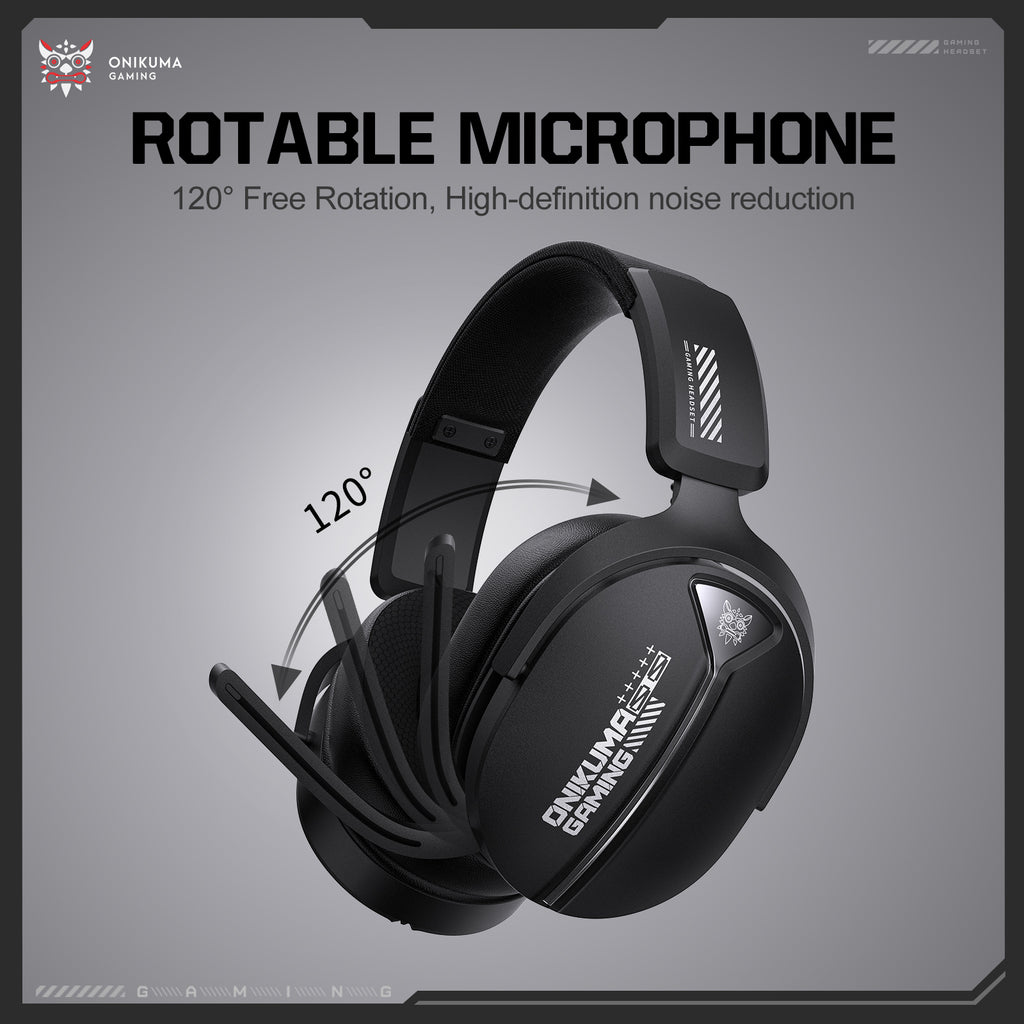 Siivton Wireless Gaming Headset with 60H Playtime, Bluetooth 5.4 & 2.4G Dual Mode, 950mAh Battery, Noise-Canceling Mic for PC,PS4,PS5,Switch,Mobile
