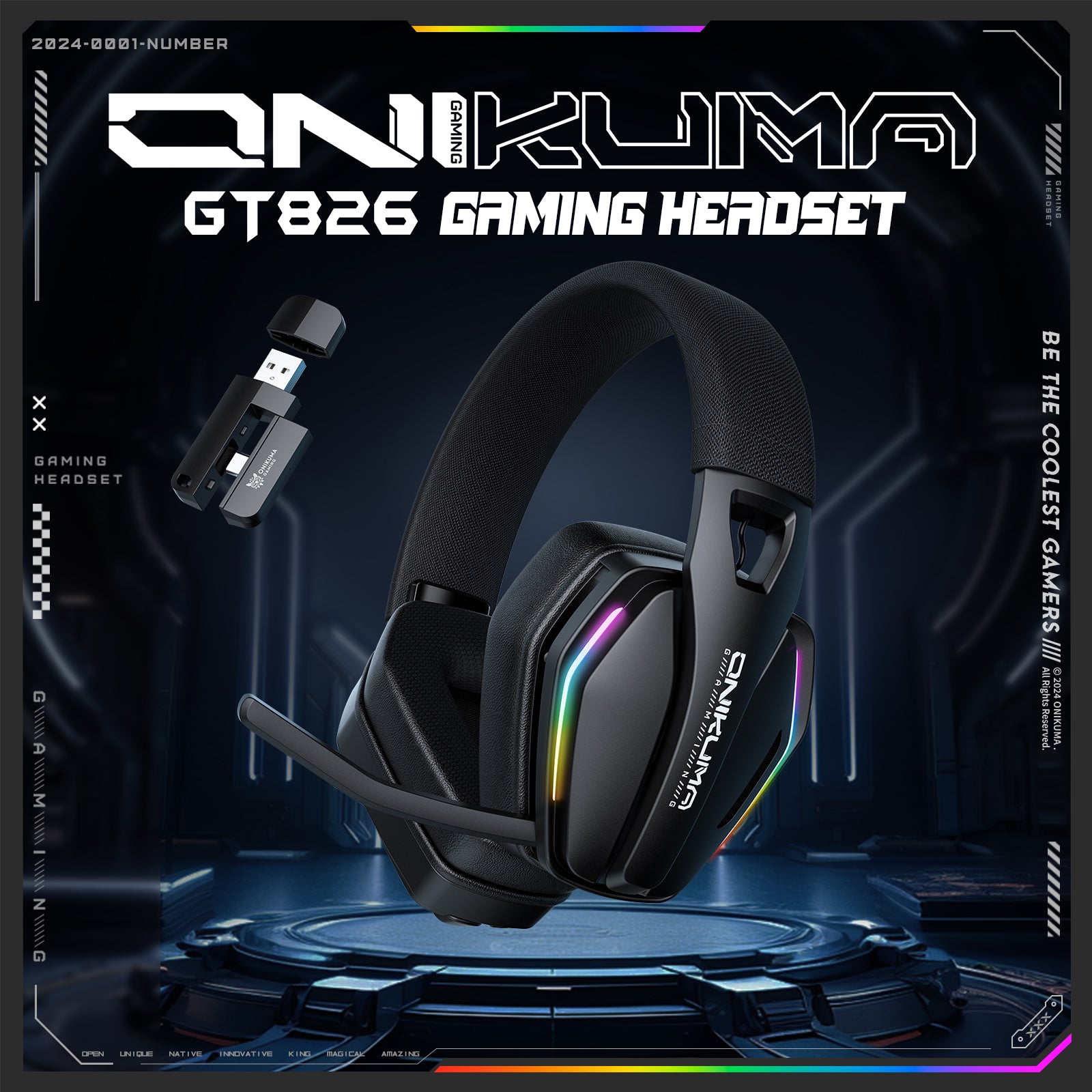 Siivton Wireless Bluetooth Gaming Headset with 2.4G, 60-Hour Playtime, 1000mAh Battery, Microphone for PS5, PS4, Switch, PC, Phone