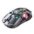 Siivton Wireless Gaming Mouse,2.4GHz and Bluetooth, 12800 DPI, 6 RGB Light Modes, 1000Hz Polling Rate, Compatible with Windows/Mac, Gray