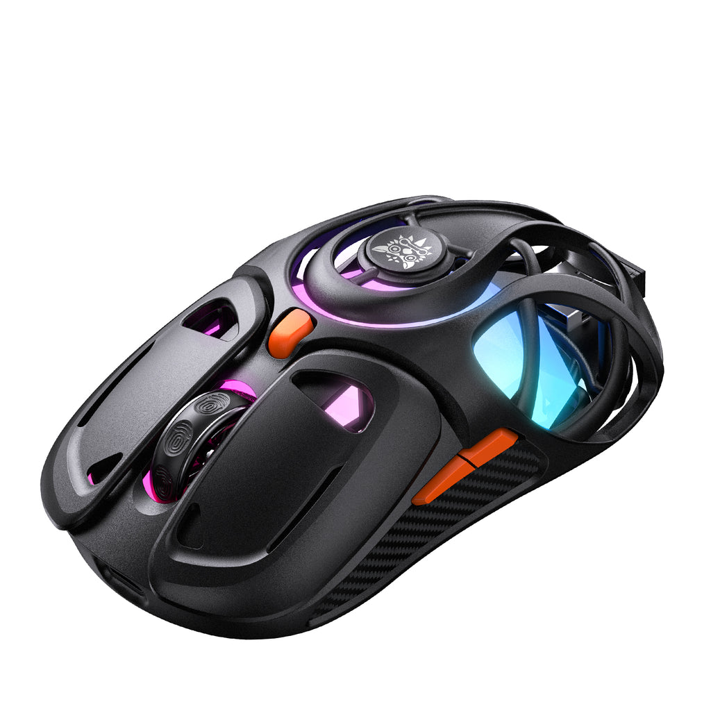Siivton Wireless Gaming Mouse,2.4GHz and Bluetooth, 12800 DPI, 6 RGB Light Modes, 1000Hz Polling Rate, Compatible with Windows/Mac, Black