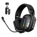 Siivton Wireless Gaming Headset for PS4/PS5/Xbox/Switch/PC, Bluetooth Over Ear Headphones with ENC Noise Cancelling Mic,7.1 Stereo Surround Sou, 60H Battery Gaming Headphone