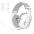 Siivton Wireless Gaming Headset for PS4/PS5/Xbox/Switch/PC, Bluetooth Over Ear Headphones with ENC Noise Cancelling Mic,7.1 Stereo Surround Sou, 60H Battery Gaming Headphone(White)